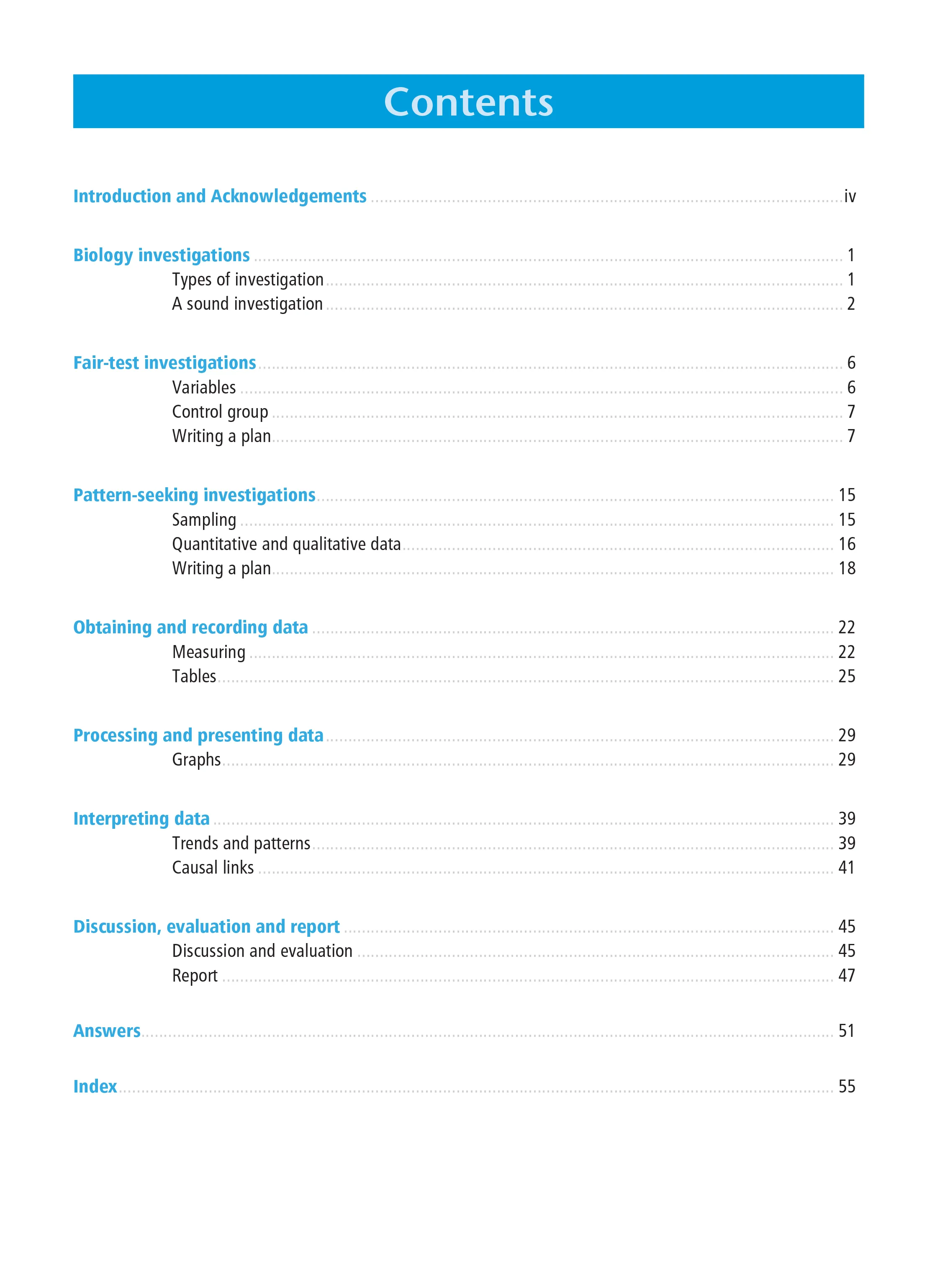 Level 1 Practical Biology Investigation 1.1 Learning Workbook