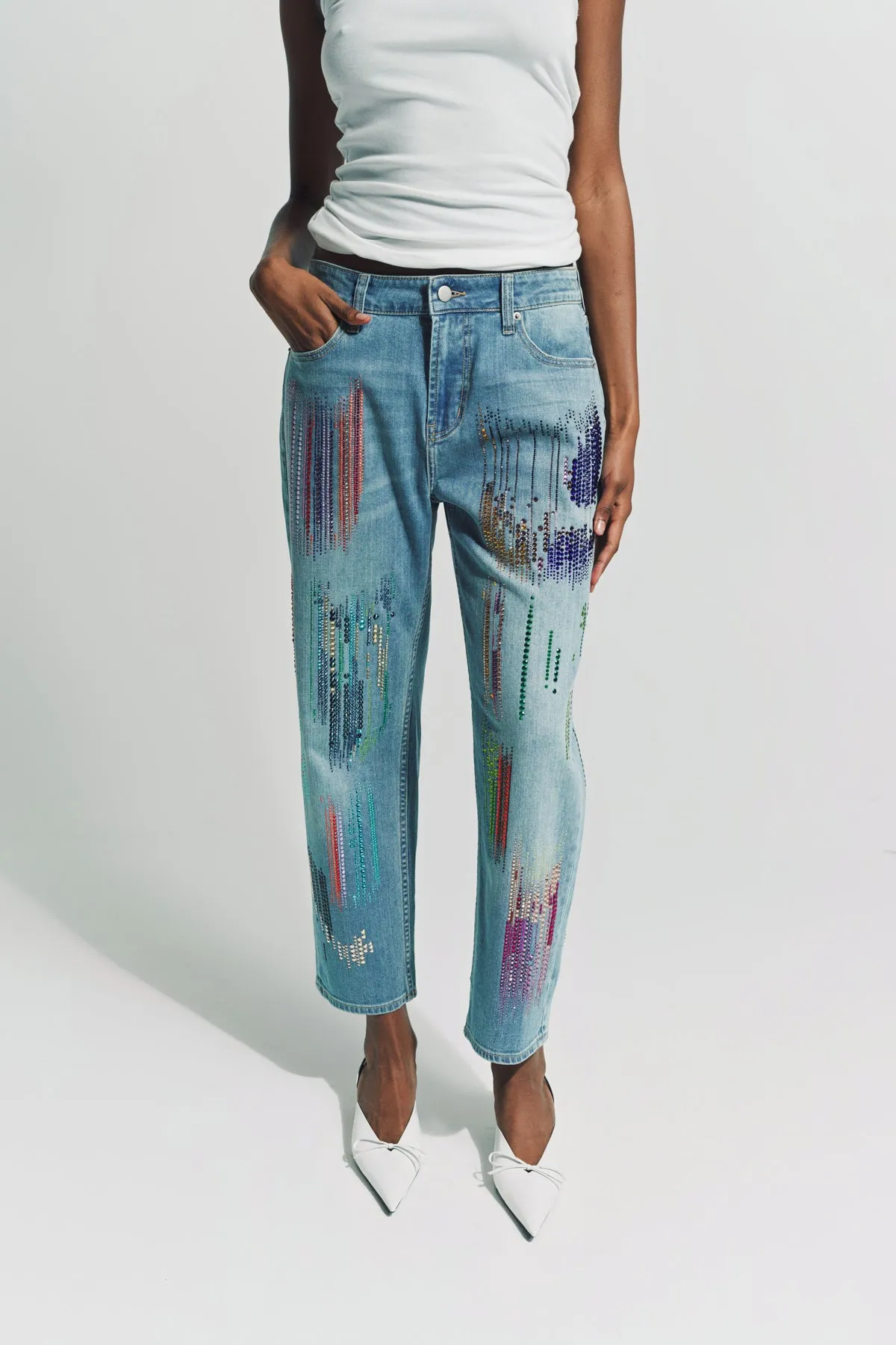 LIBERTINE | ‘FWB CRYSTAL’ BOYFRIEND JEANS