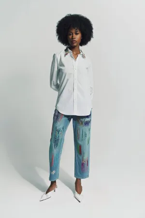 LIBERTINE | ‘FWB CRYSTAL’ BOYFRIEND JEANS
