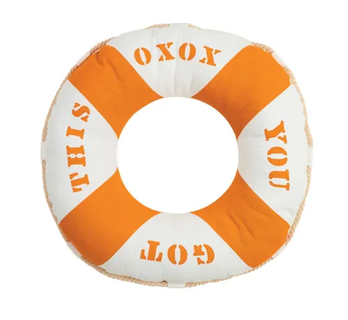 Life Ring Shaped Printed Pillow