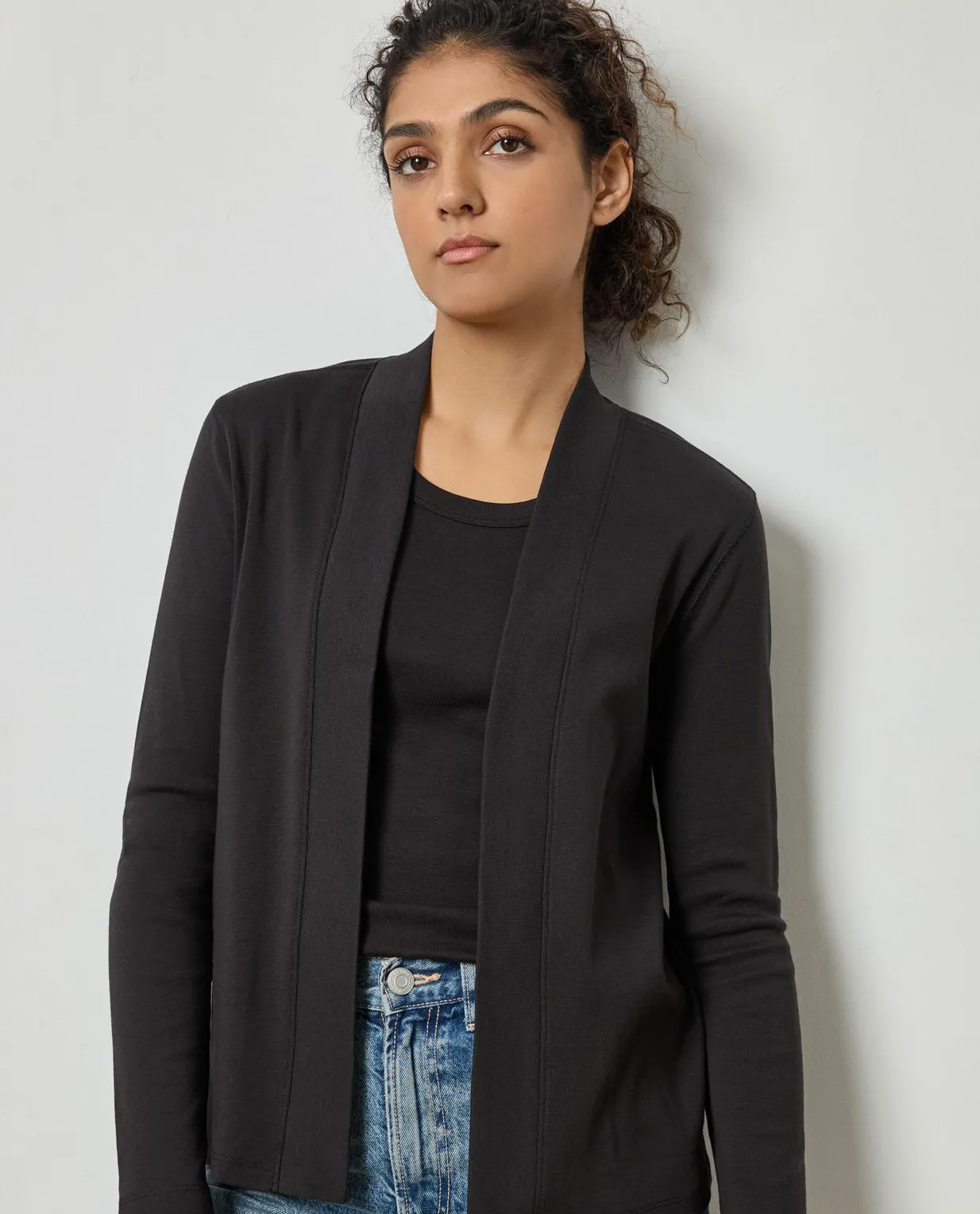 Lilla P Classic Cardigan in Black