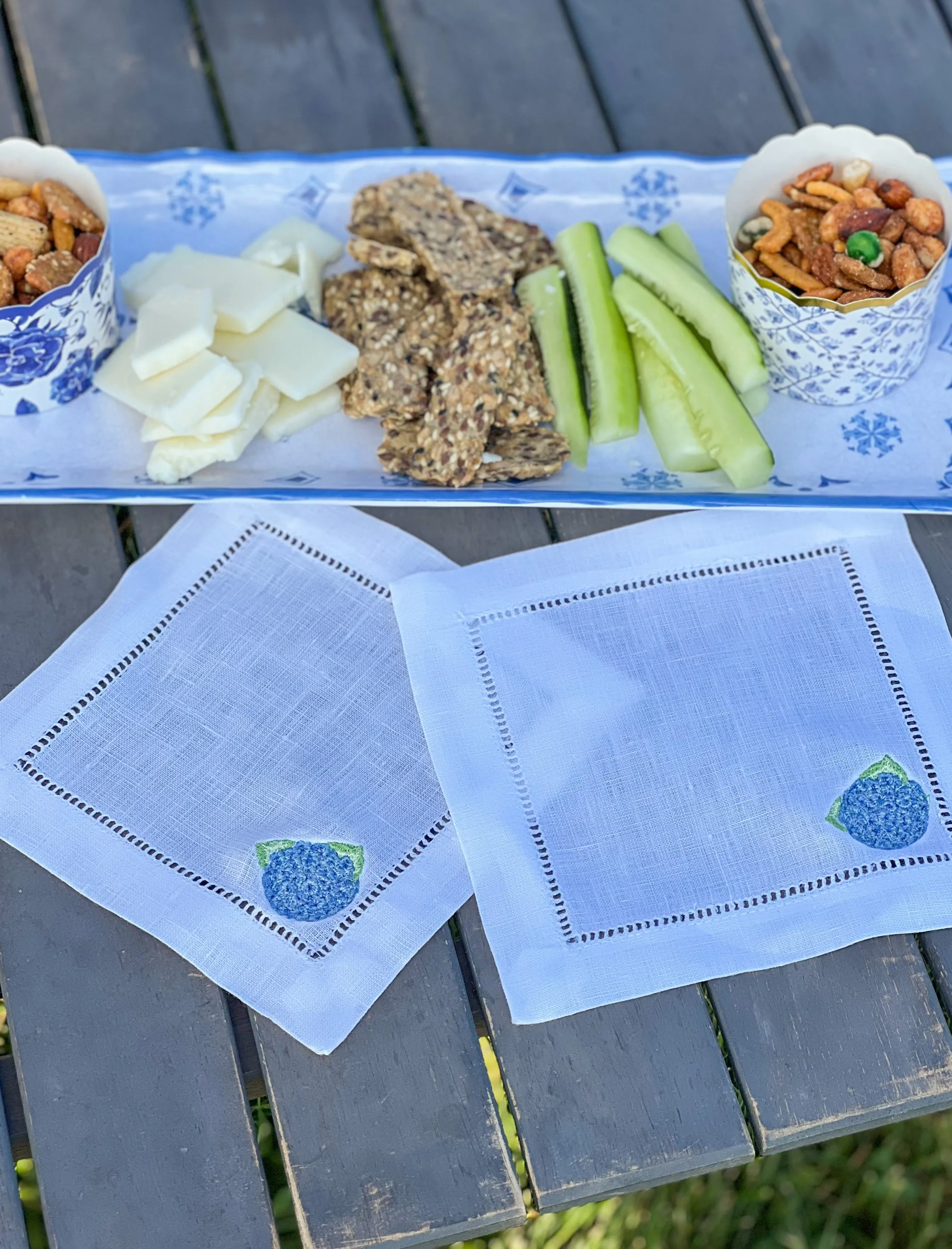 LINEN COCKTAIL NAPKINS - SET OF 4