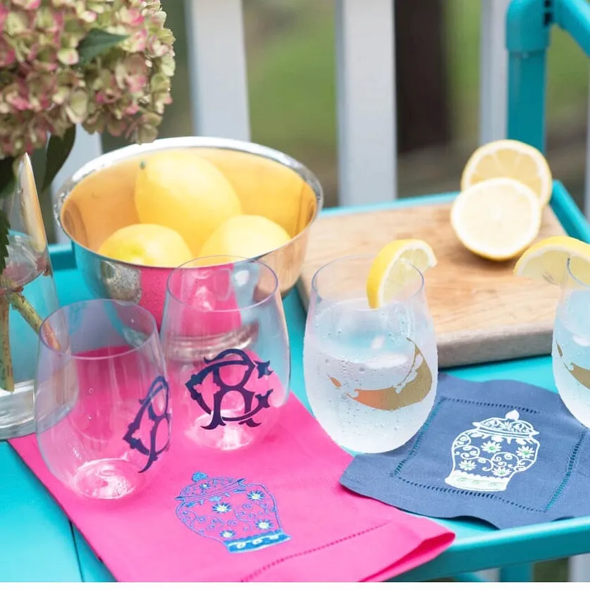 LINEN COCKTAIL NAPKINS - SET OF 4
