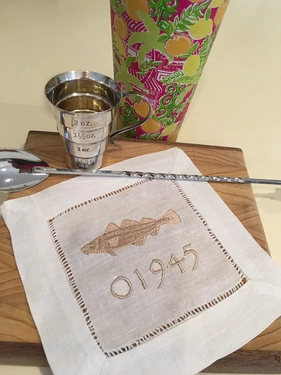 LINEN COCKTAIL NAPKINS - SET OF 4