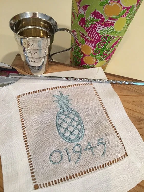 LINEN COCKTAIL NAPKINS - SET OF 4