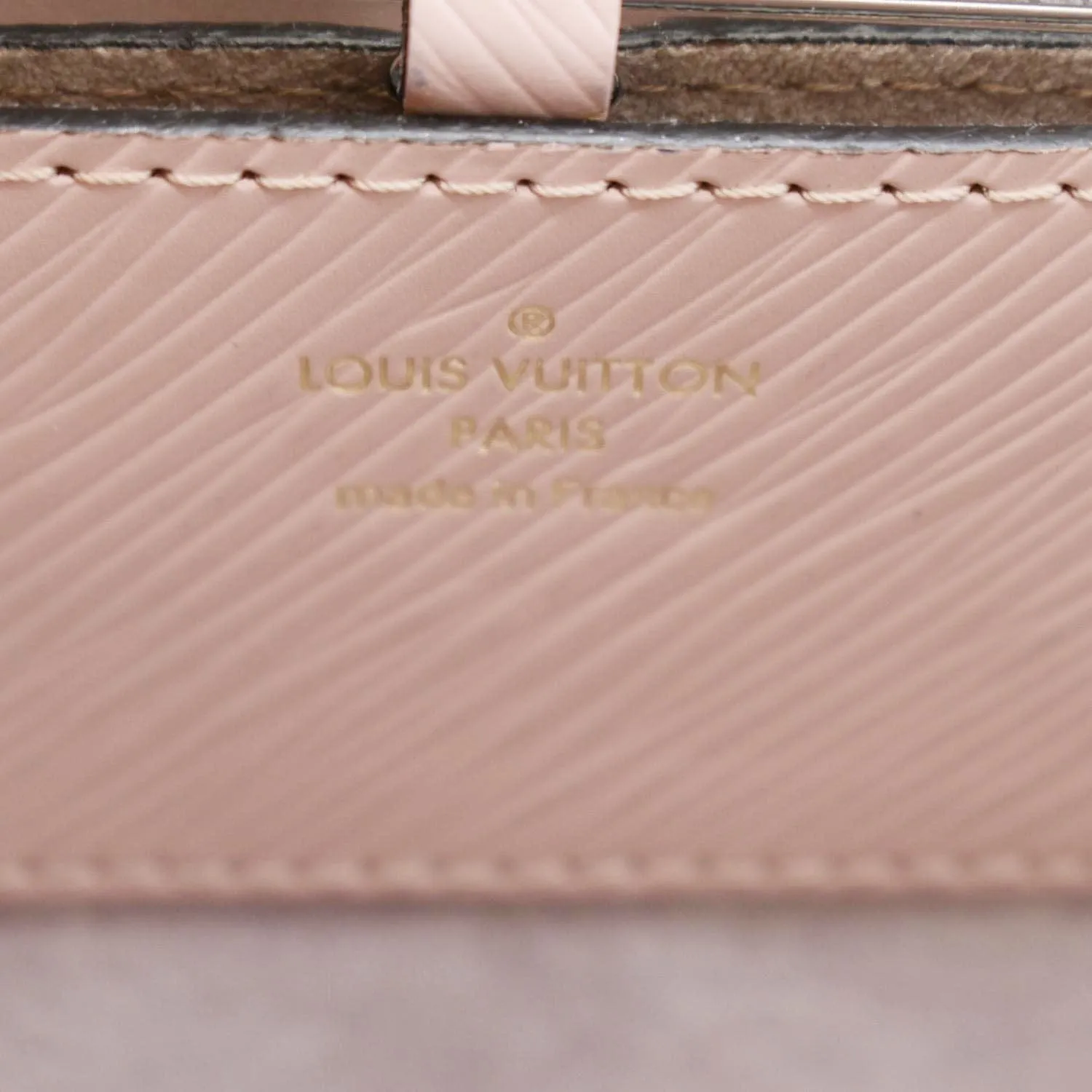 LOUIS VUITTON Twist MM Bloom Flower Epi Leather Chain Shoulder Bag Pink