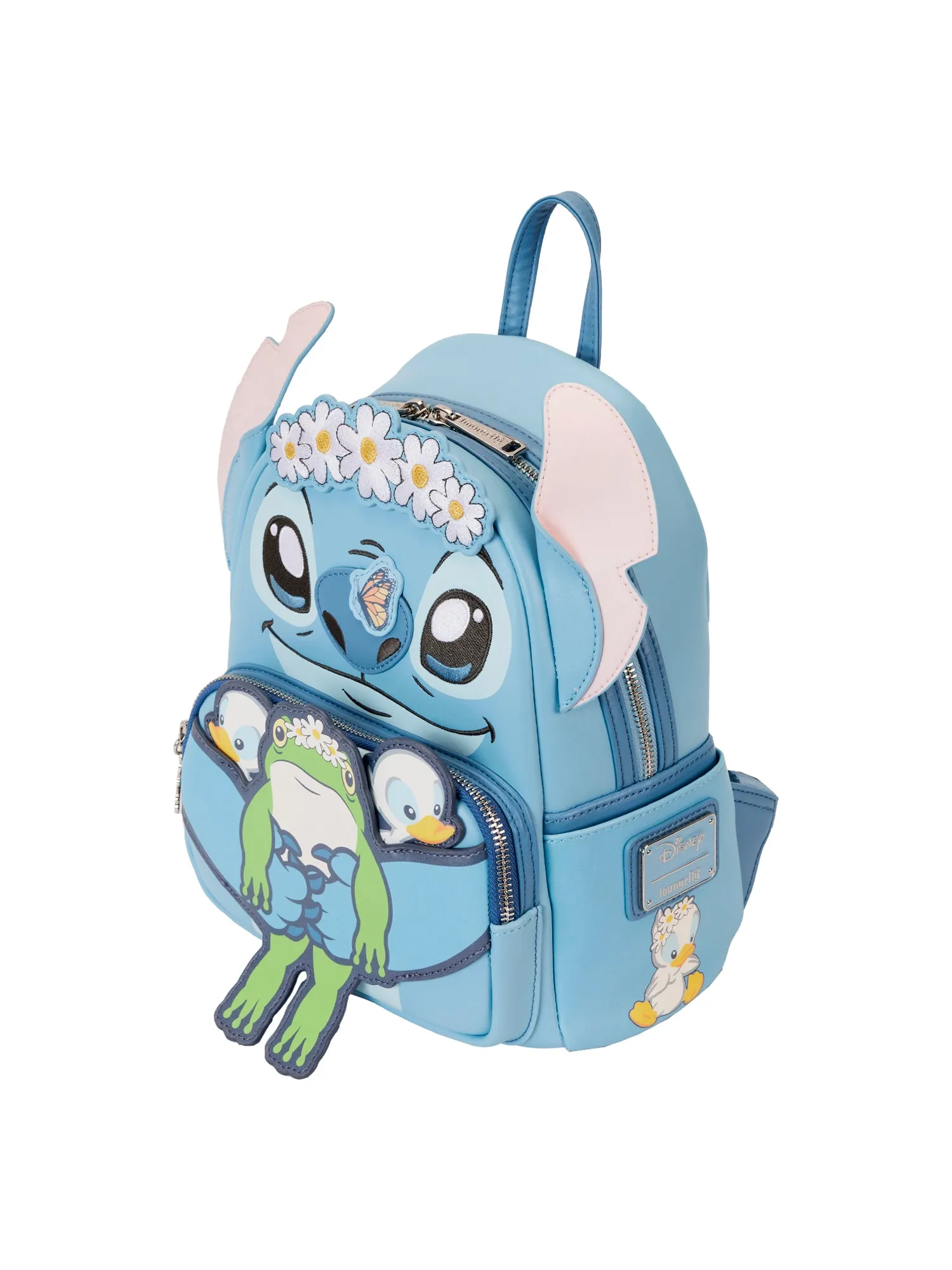 Loungefly x Disney Stitch w/ Frog and Ducks Springtime Mini Backpack