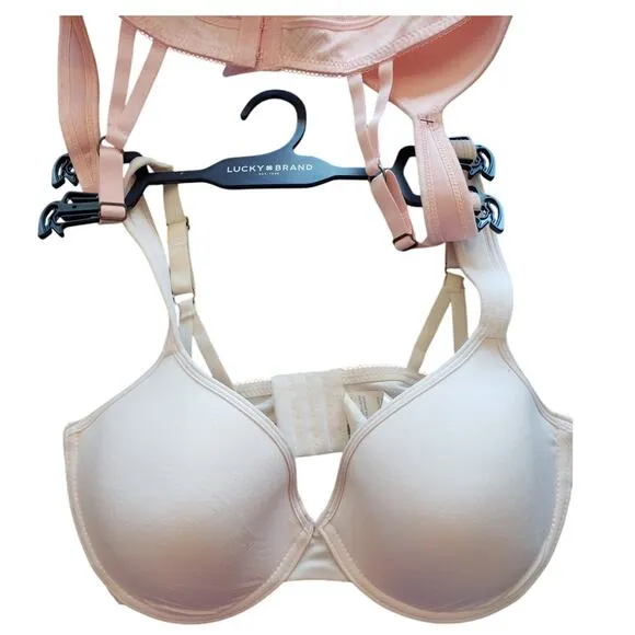 Lucky Brand NWT Full Figure Underwire Bras 2 pack comfort Straps 38C