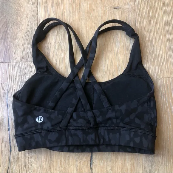 Lululemon Energy bra Formation Camo deep coal multi size 2