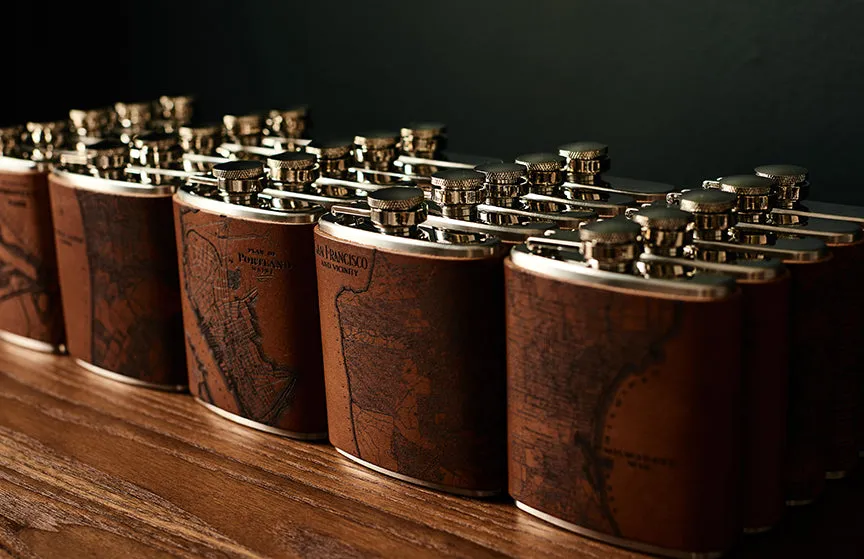 Manhattan Map Flask