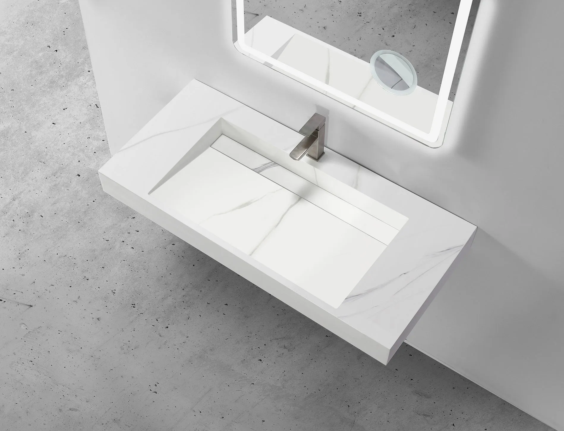 Marble Ramp Basin 1200mm - BUVS1200