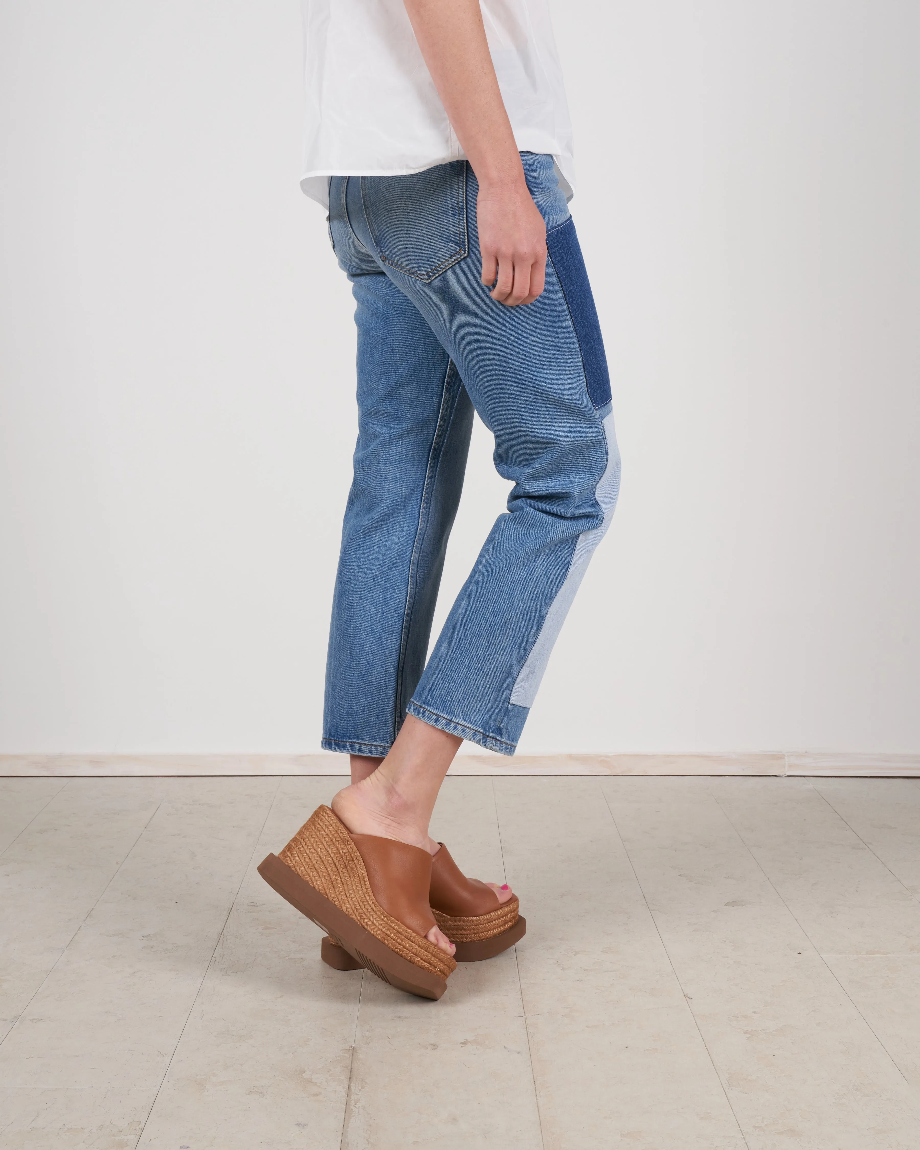 marcel relaxed straight crop jean - faded indigo