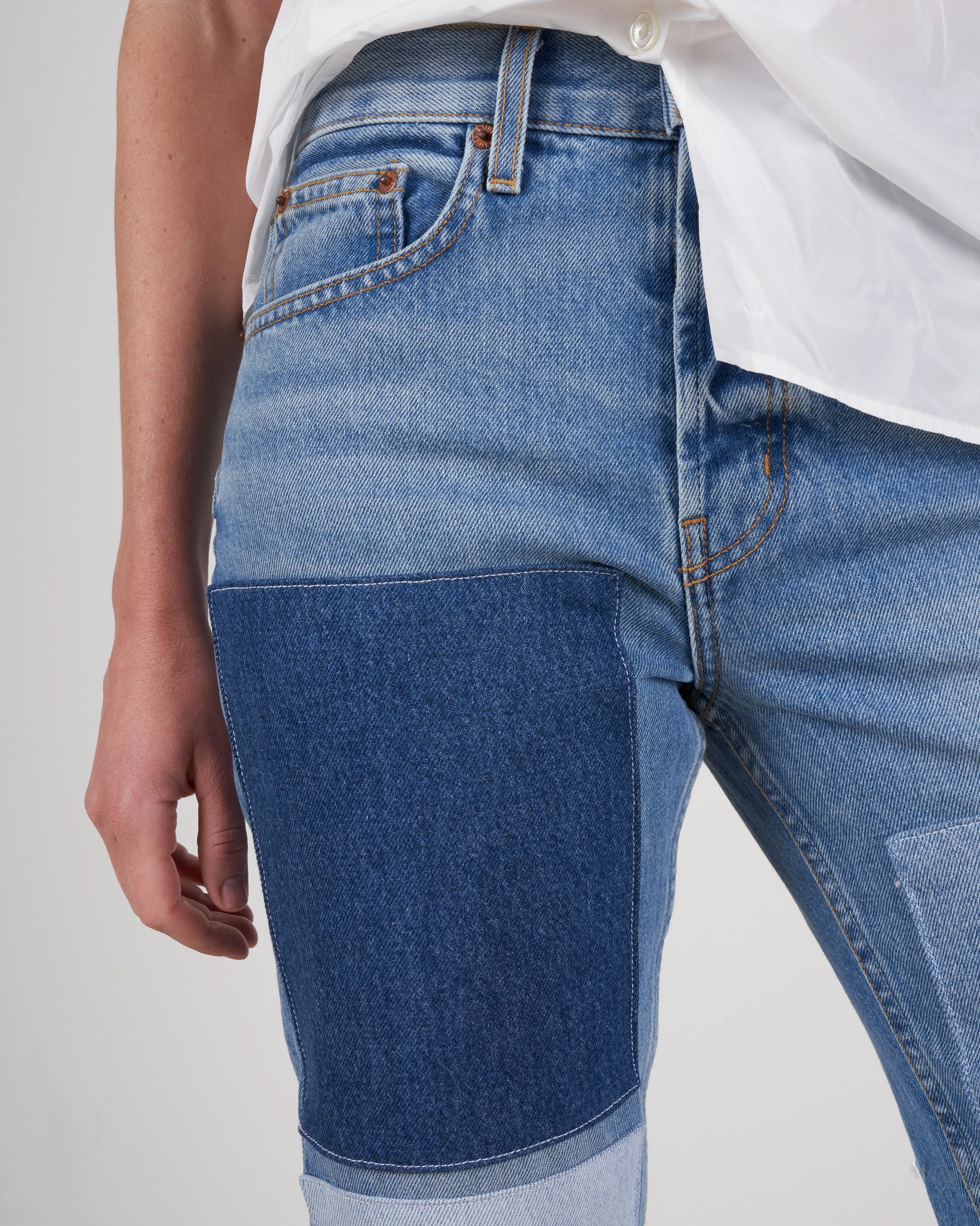 marcel relaxed straight crop jean - faded indigo