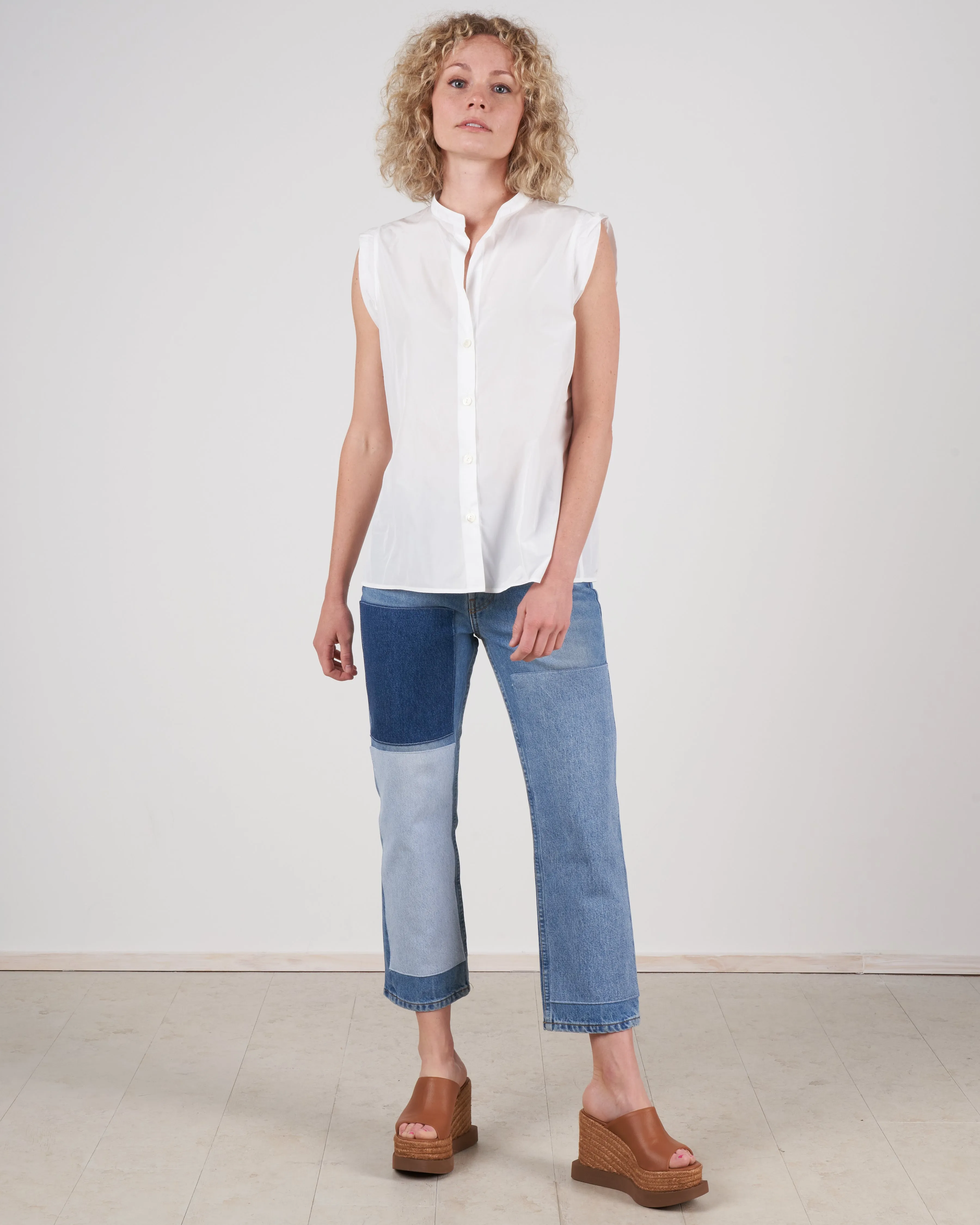 marcel relaxed straight crop jean - faded indigo