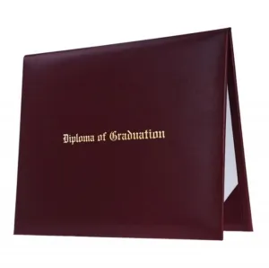 Maroon Imprinted Graduation Diploma Cover - College & High School Diploma Covers
