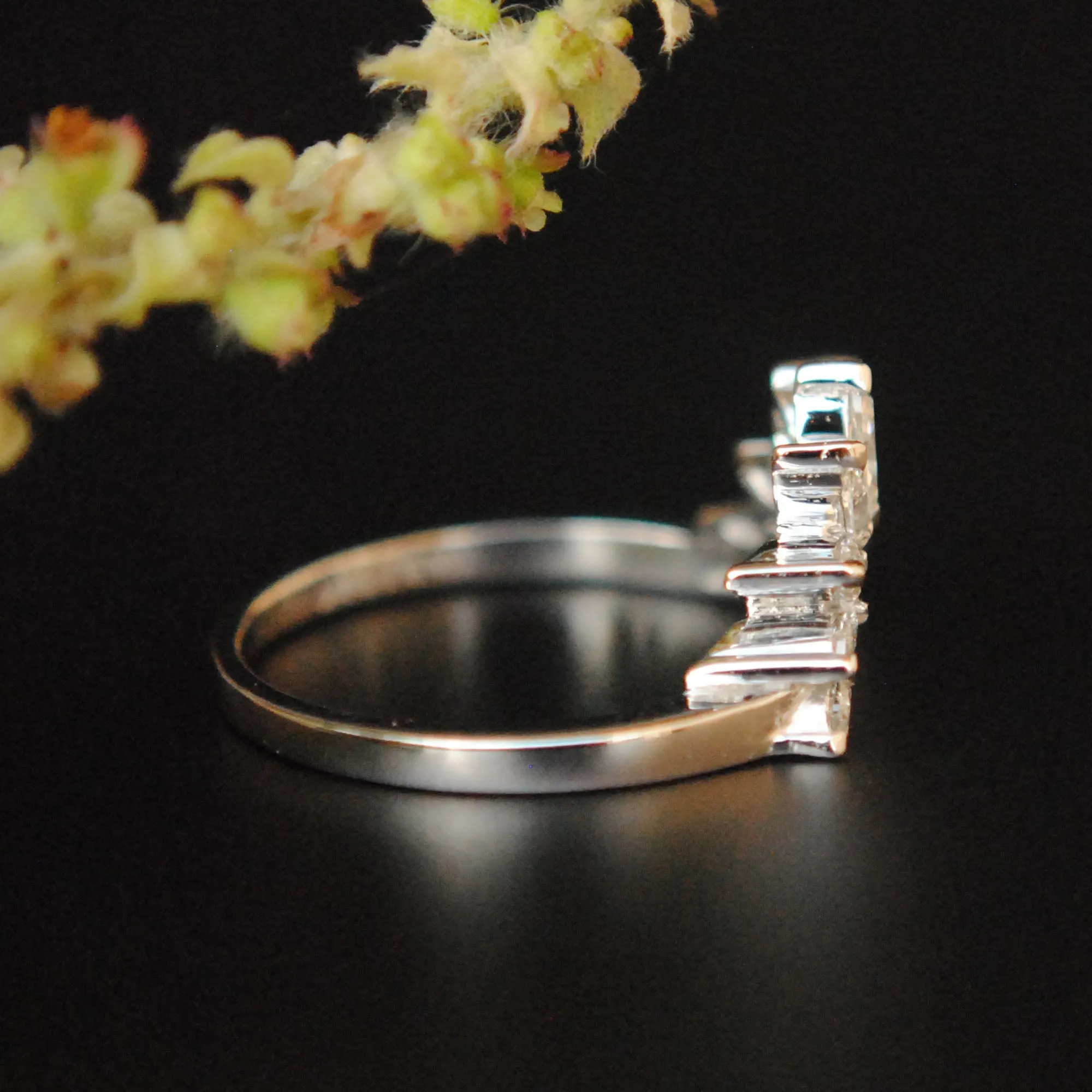 Marquise Diamond Curved Stack Ring