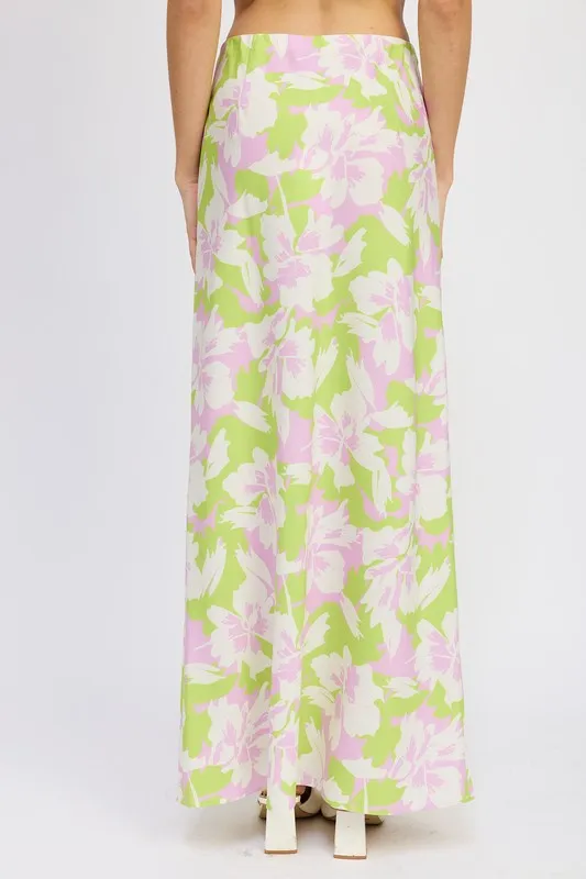 MAXI 90s FLORAL BIAS SKIRT