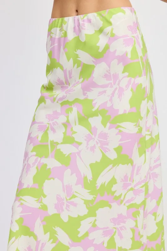 MAXI 90s FLORAL BIAS SKIRT
