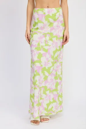 MAXI 90s FLORAL BIAS SKIRT