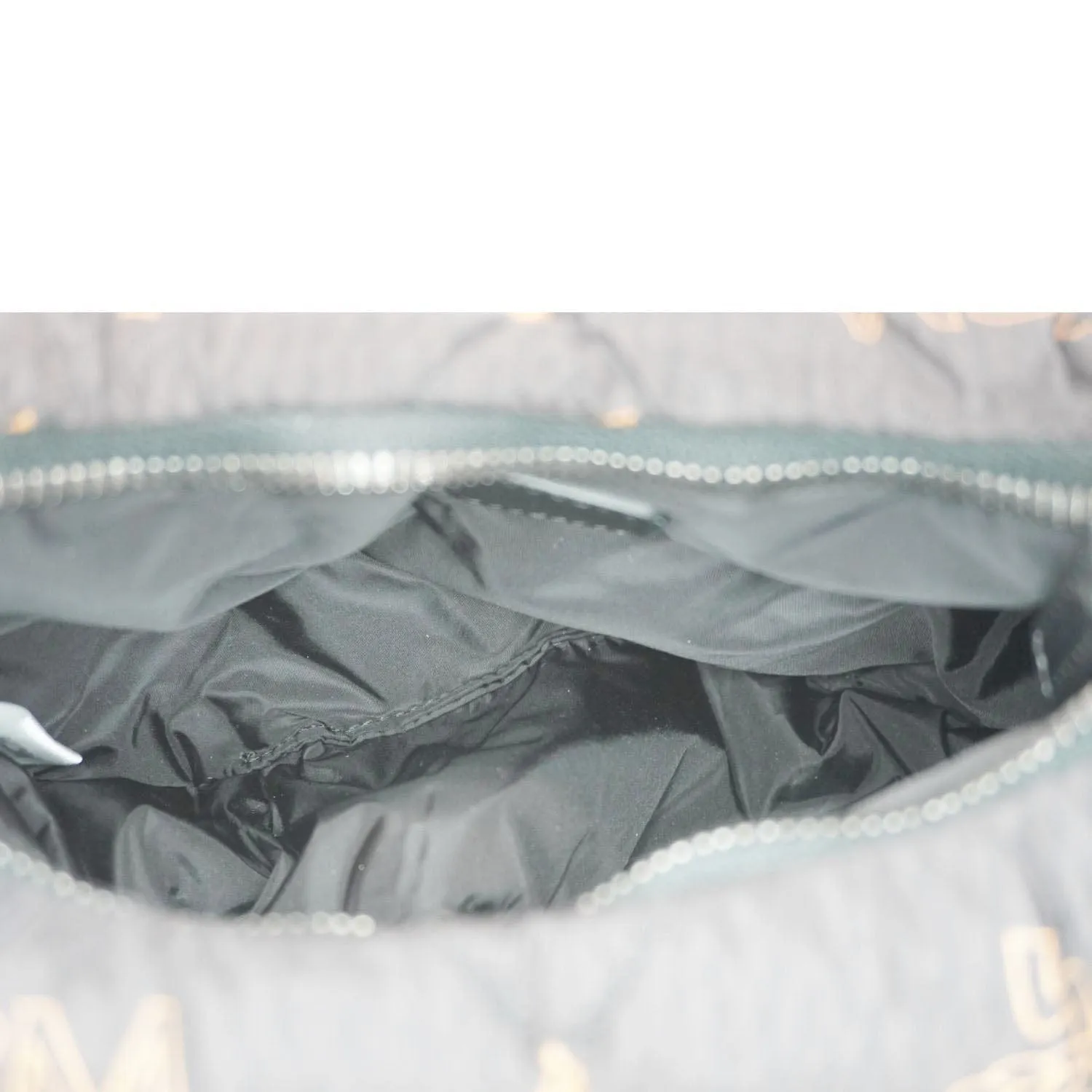 MCM Aren Padded Nylon Hobo Bag Black