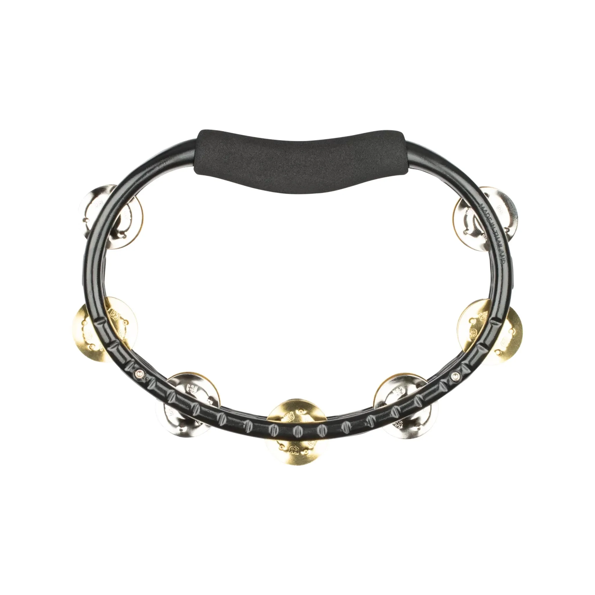 MEINL Percussion TMT1M-BK Hand Held Molded ABS Tambourine, Mixed Jingles, Black