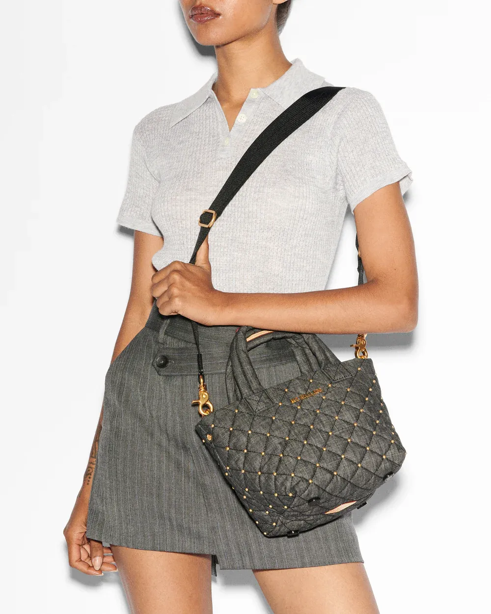 Micro Metro Tote Deluxe | True Charcoal Denim