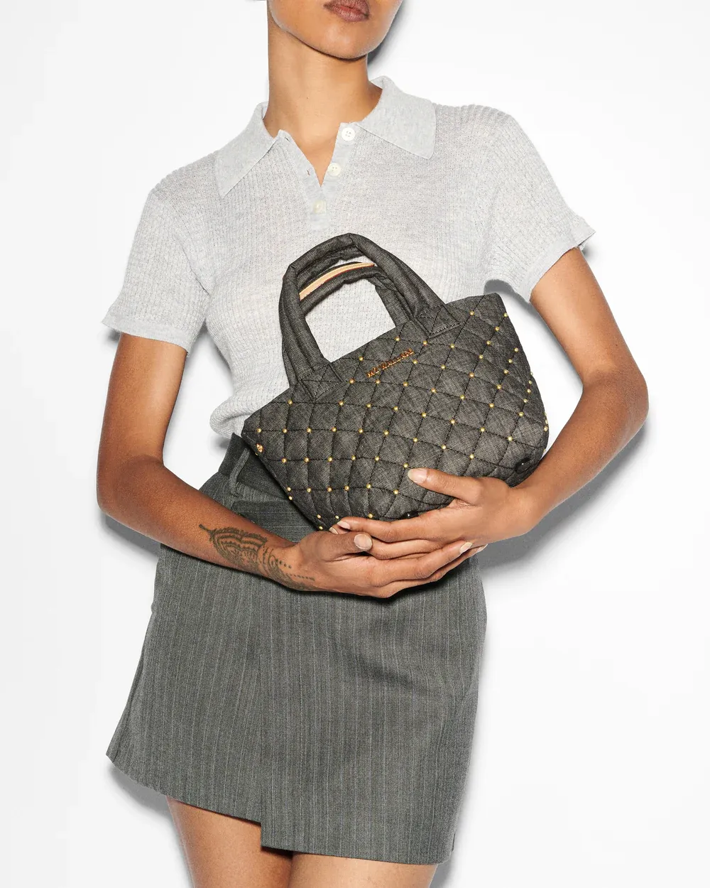 Micro Metro Tote Deluxe | True Charcoal Denim