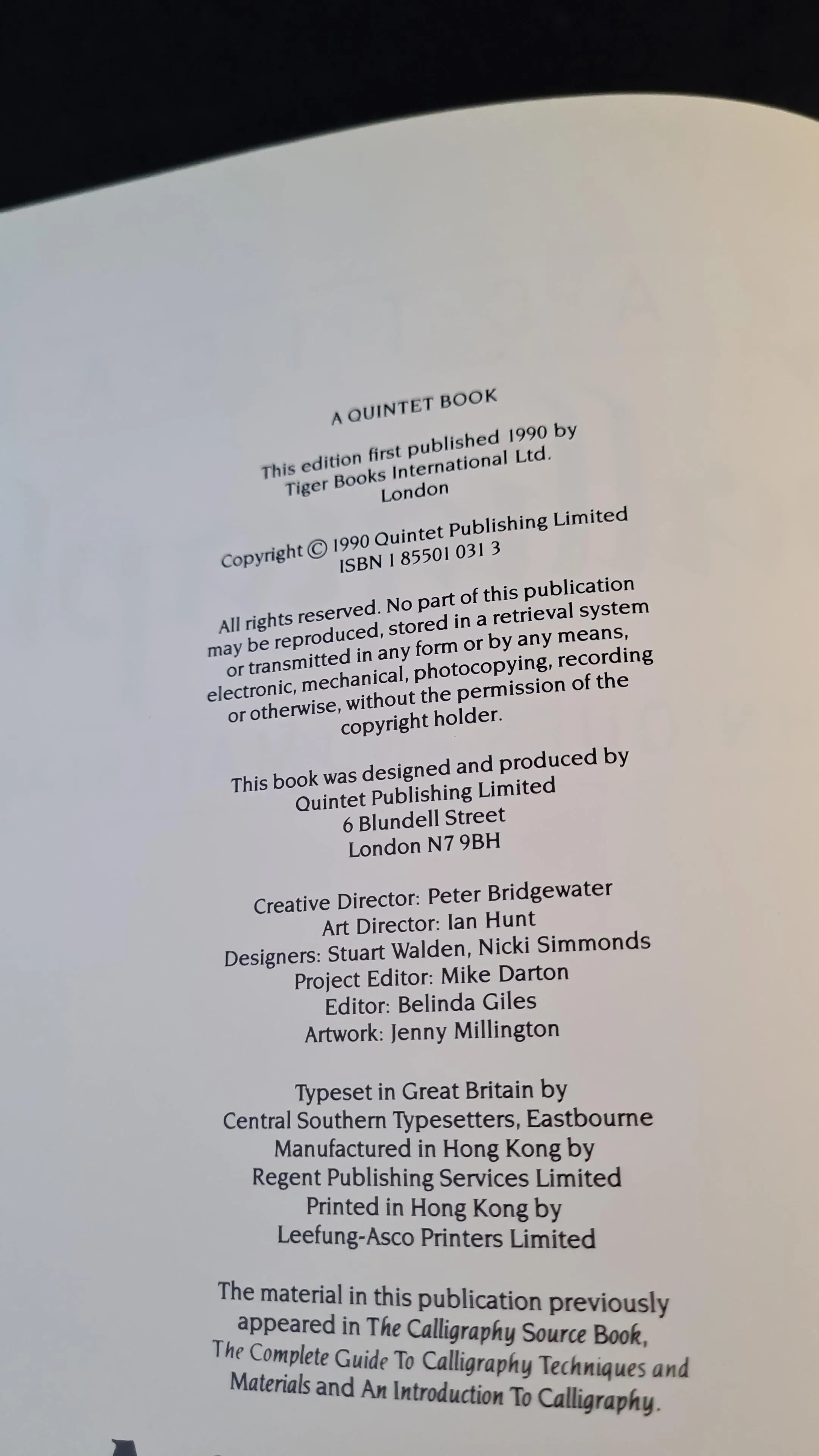 Mike Darton - Practical Calligraphy, Techniques & Materials, Tiger Books, 1990