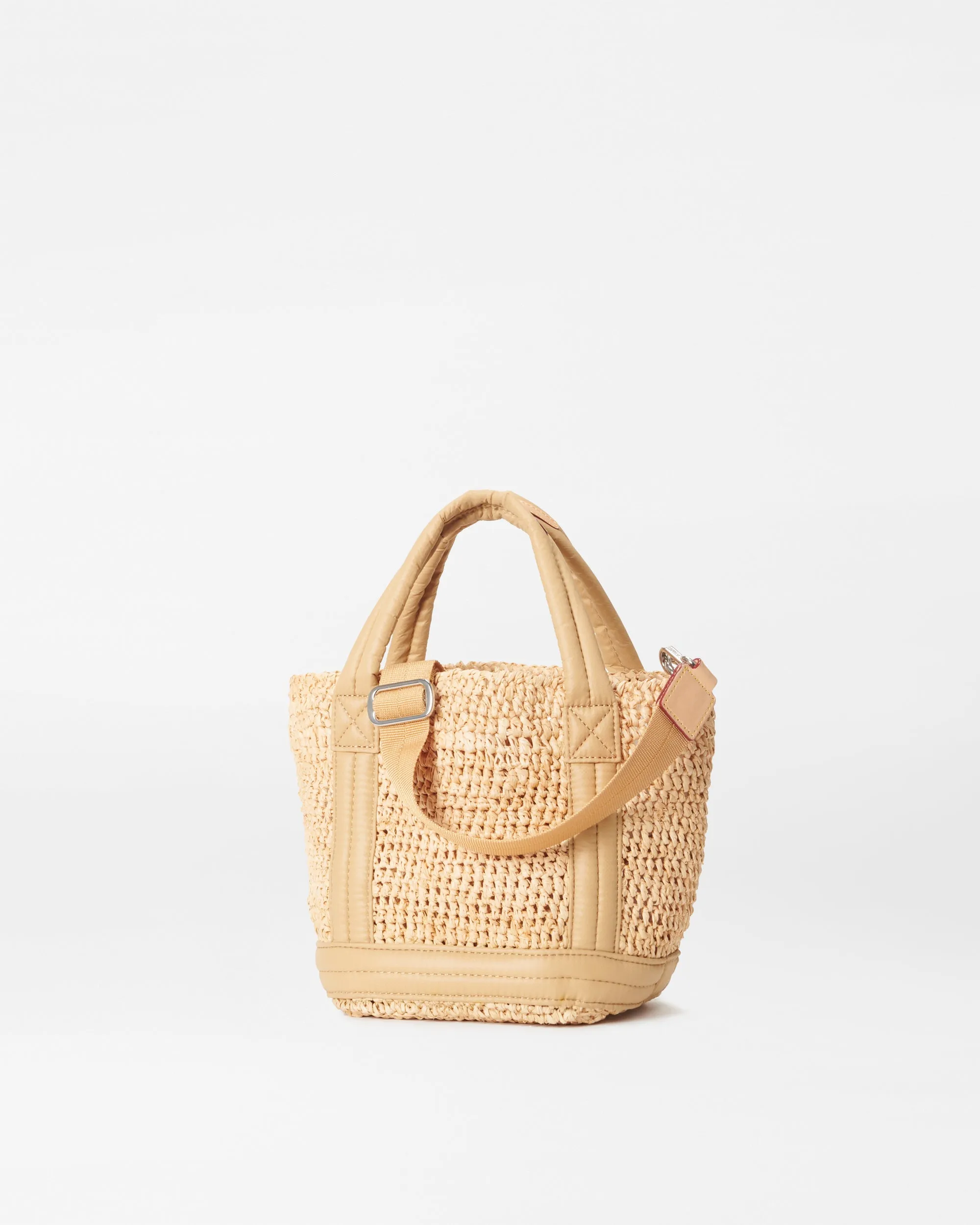 Mini Raffia Tote | Raffia/Camel