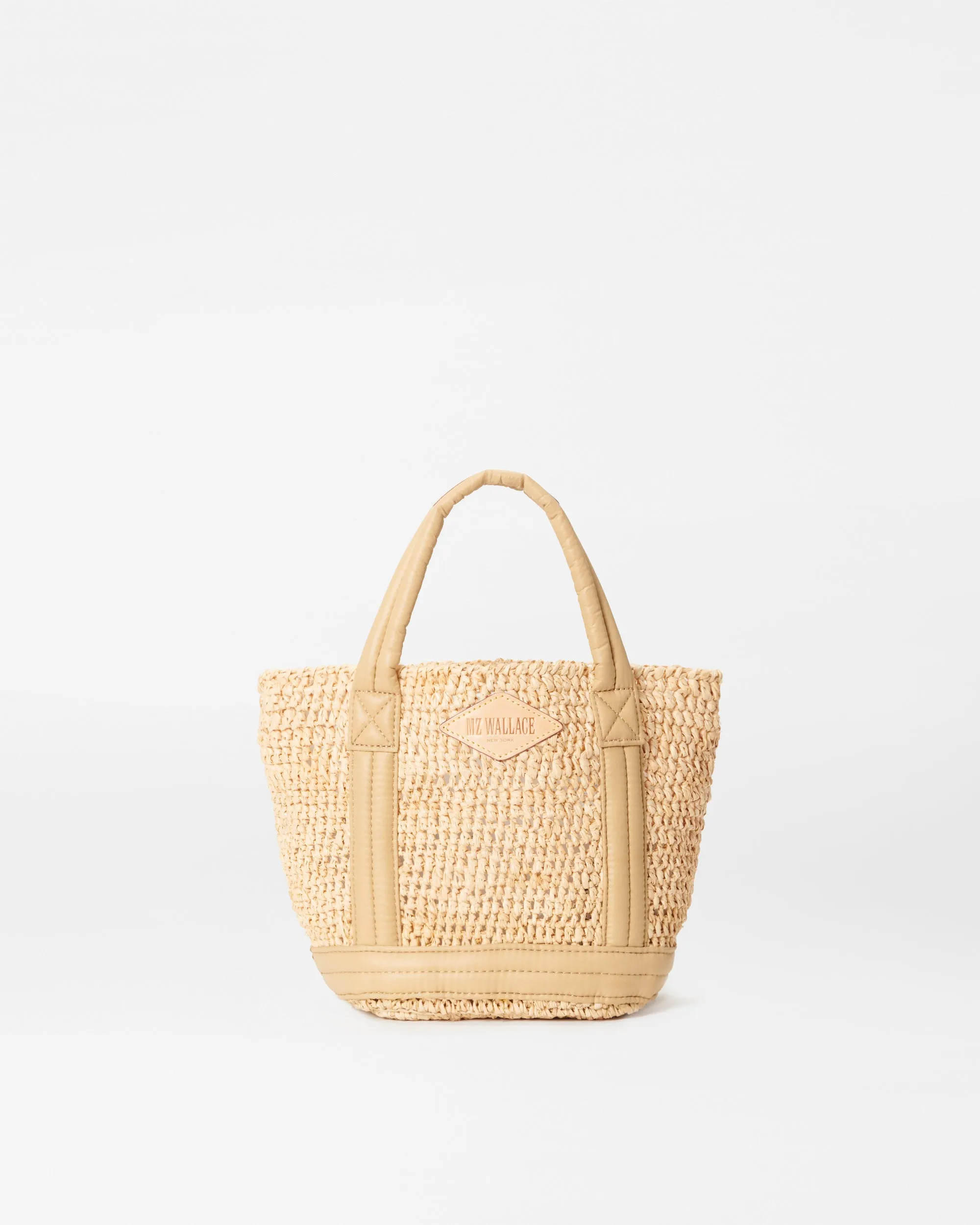 Mini Raffia Tote | Raffia/Camel