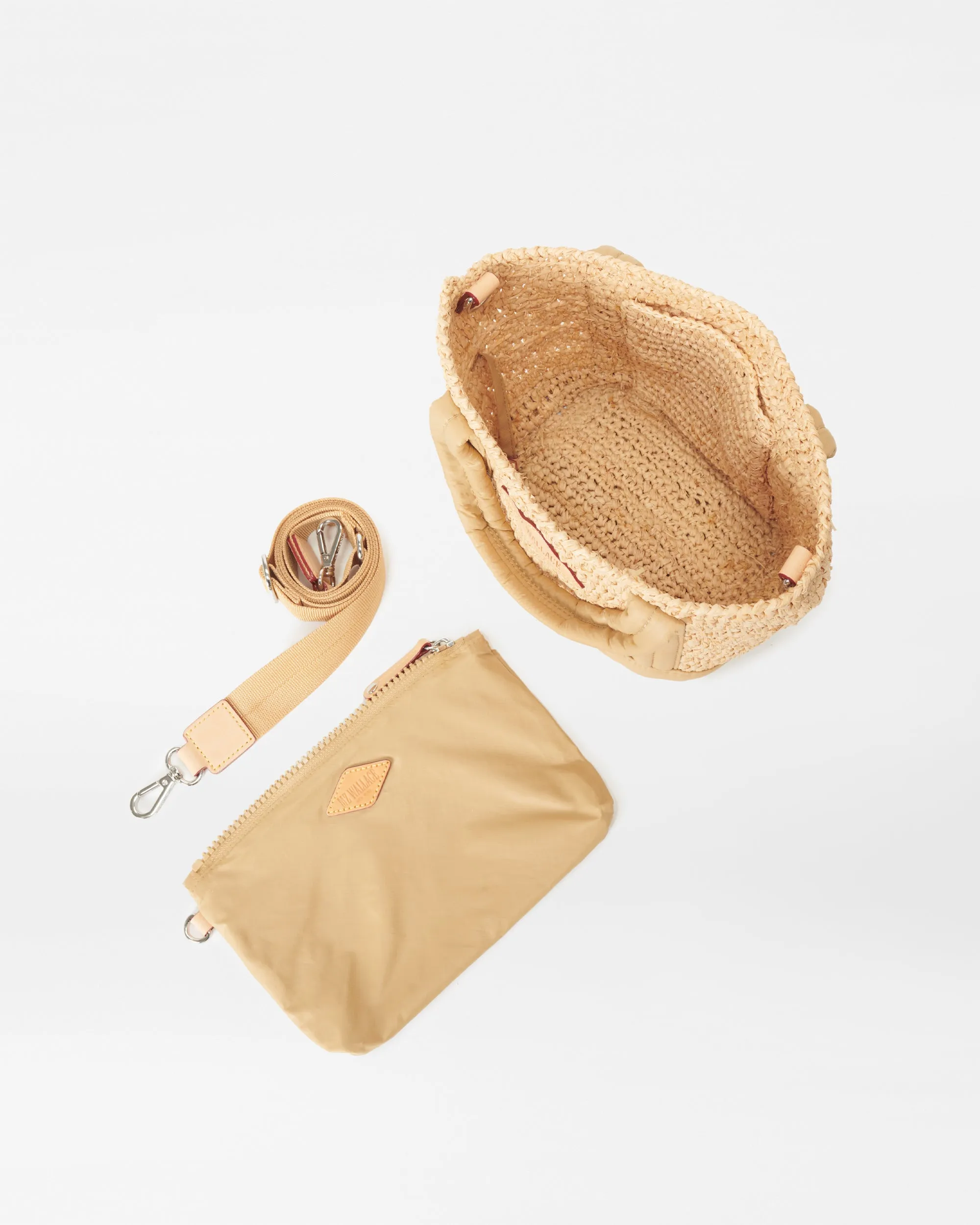 Mini Raffia Tote | Raffia/Camel