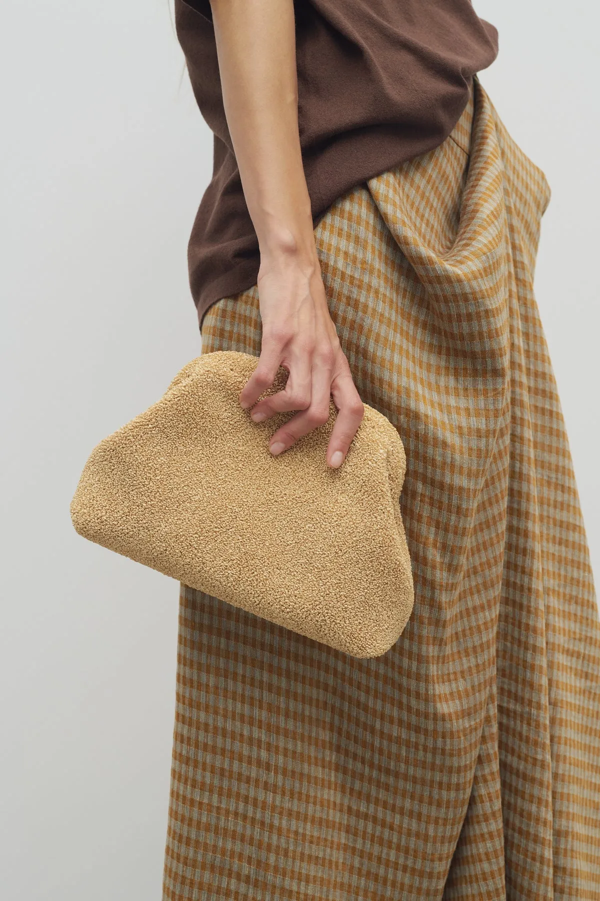Mira Clutch in Cotton - Natural