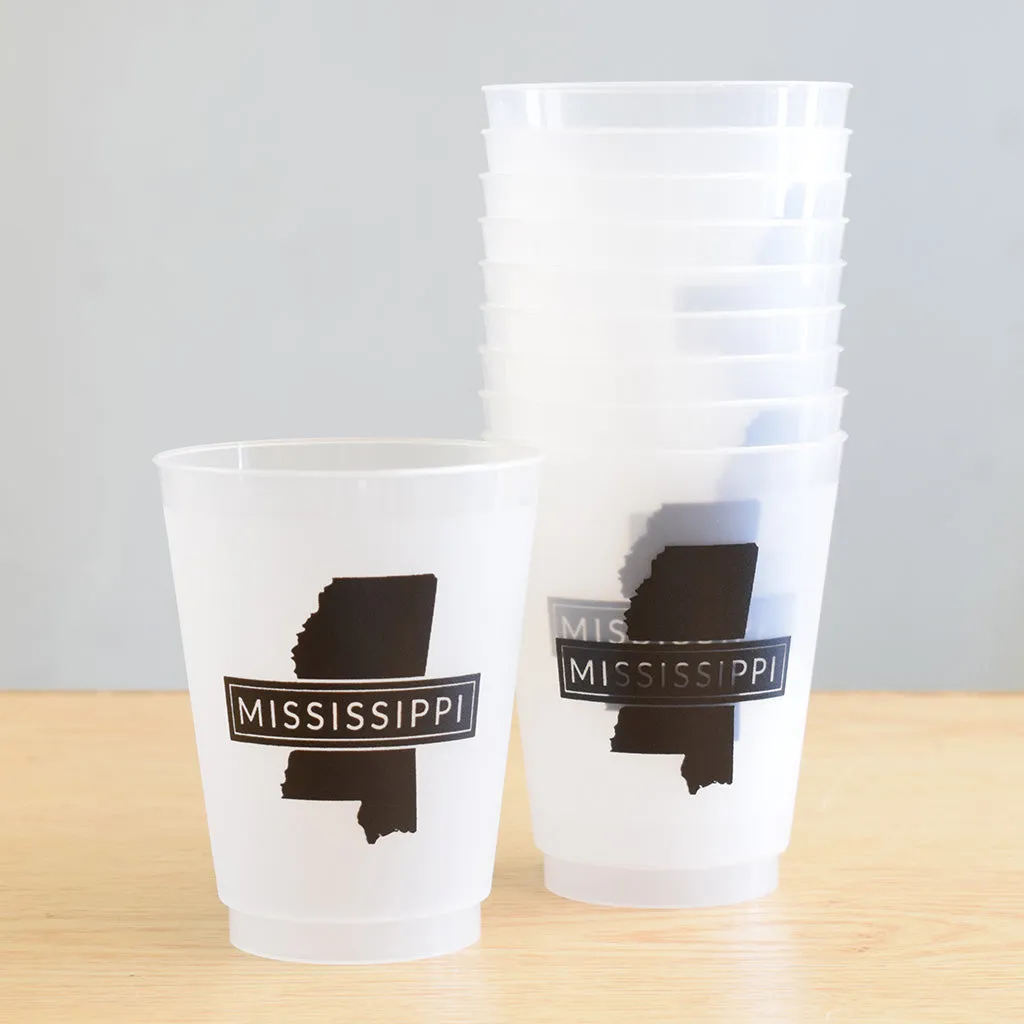 Mississippi Banner Frosted Cups