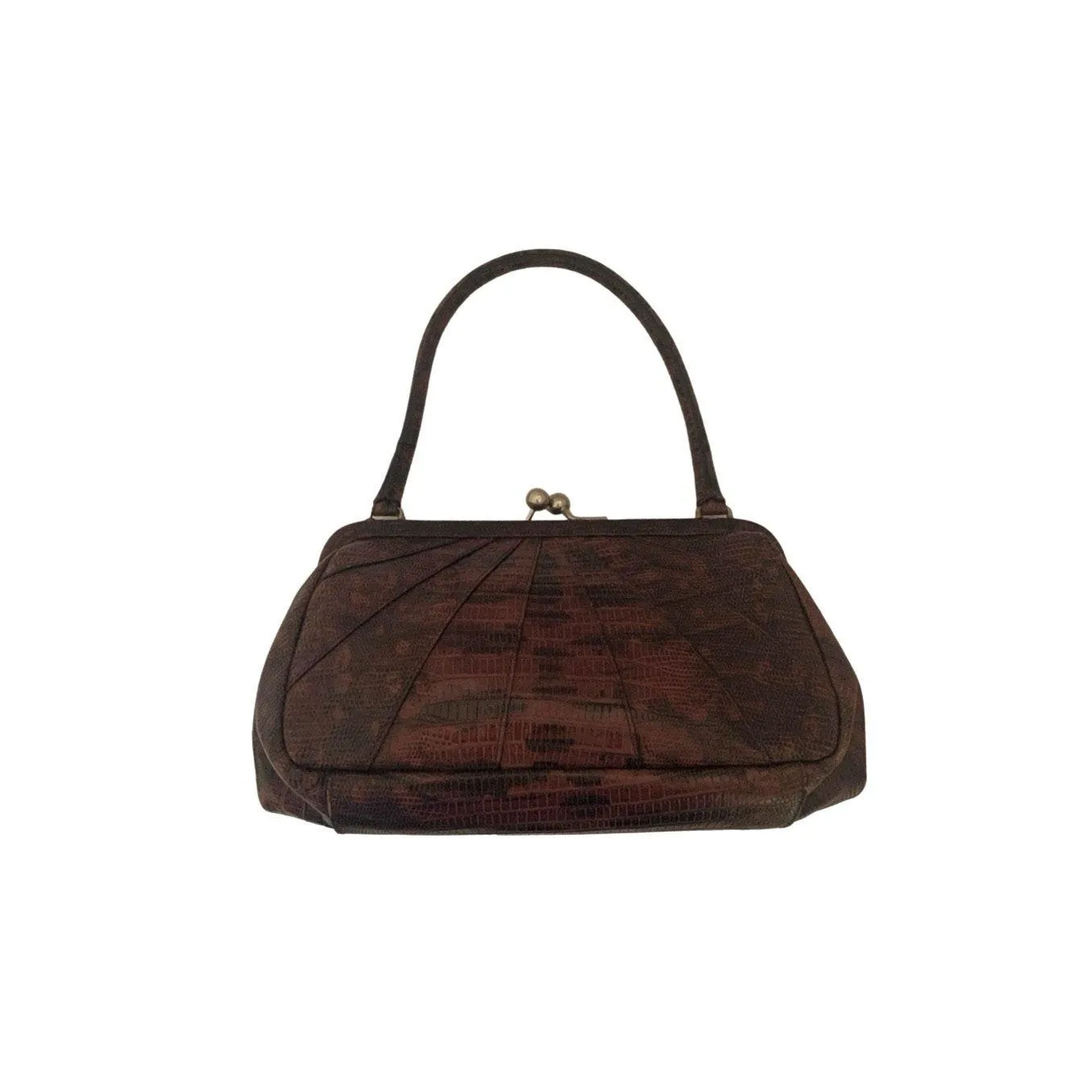 Miu Miu Purple Textured Kiss Lock Bag