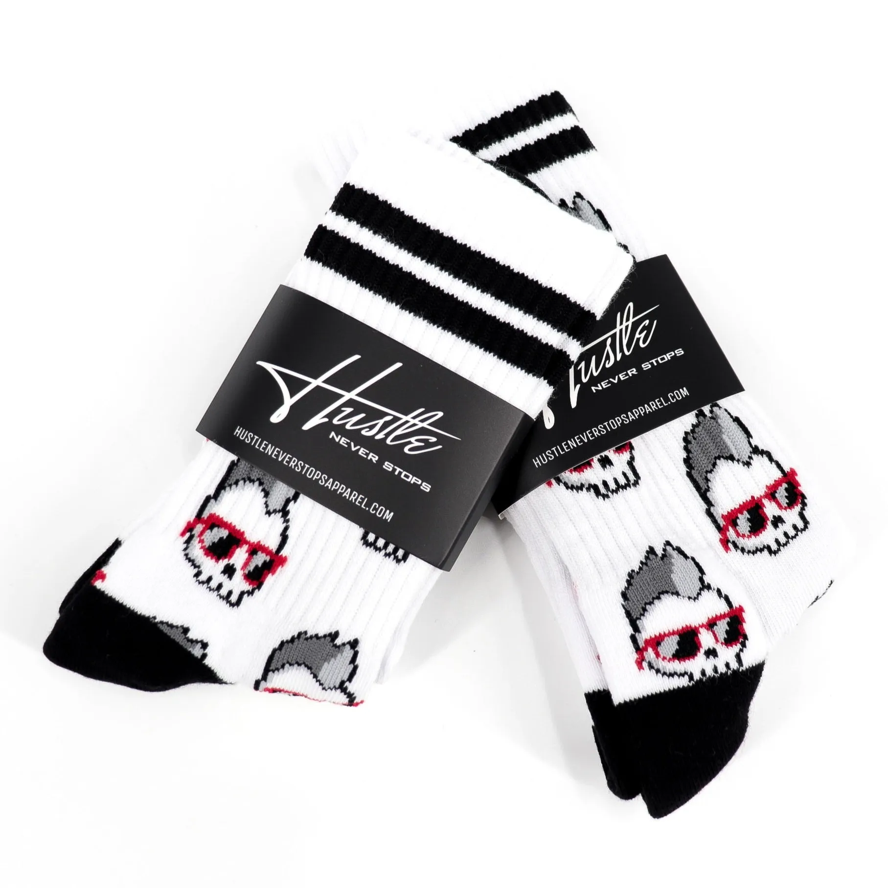 Mohawk skull Crew Socks (size 6-9)