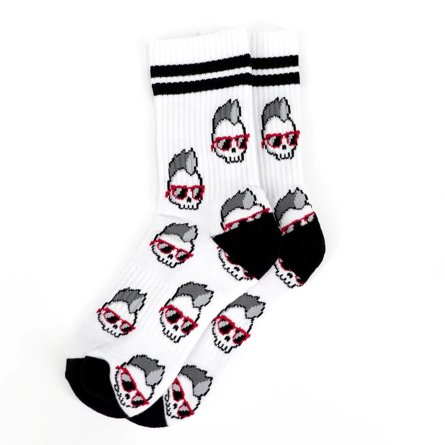 Mohawk skull Crew Socks (size 6-9)