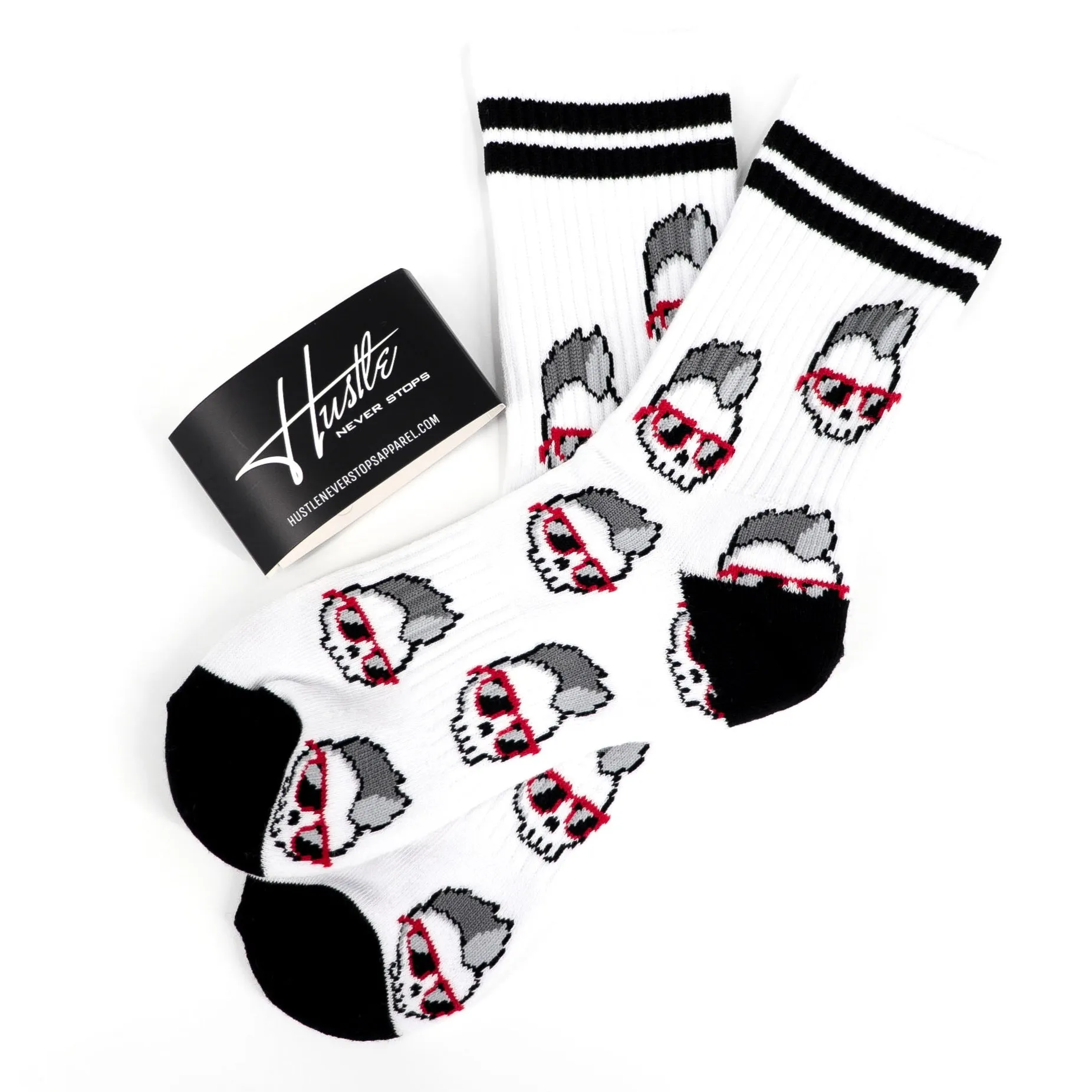 Mohawk skull Crew Socks (size 6-9)