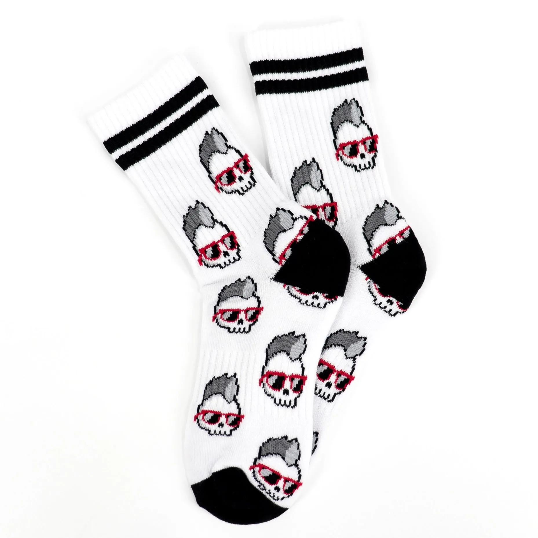 Mohawk skull Crew Socks (size 6-9)
