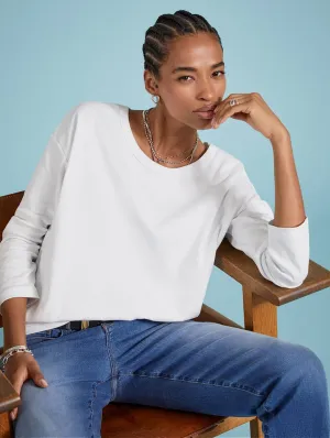 Montrose Organic Cotton Relaxed Top | Pure White