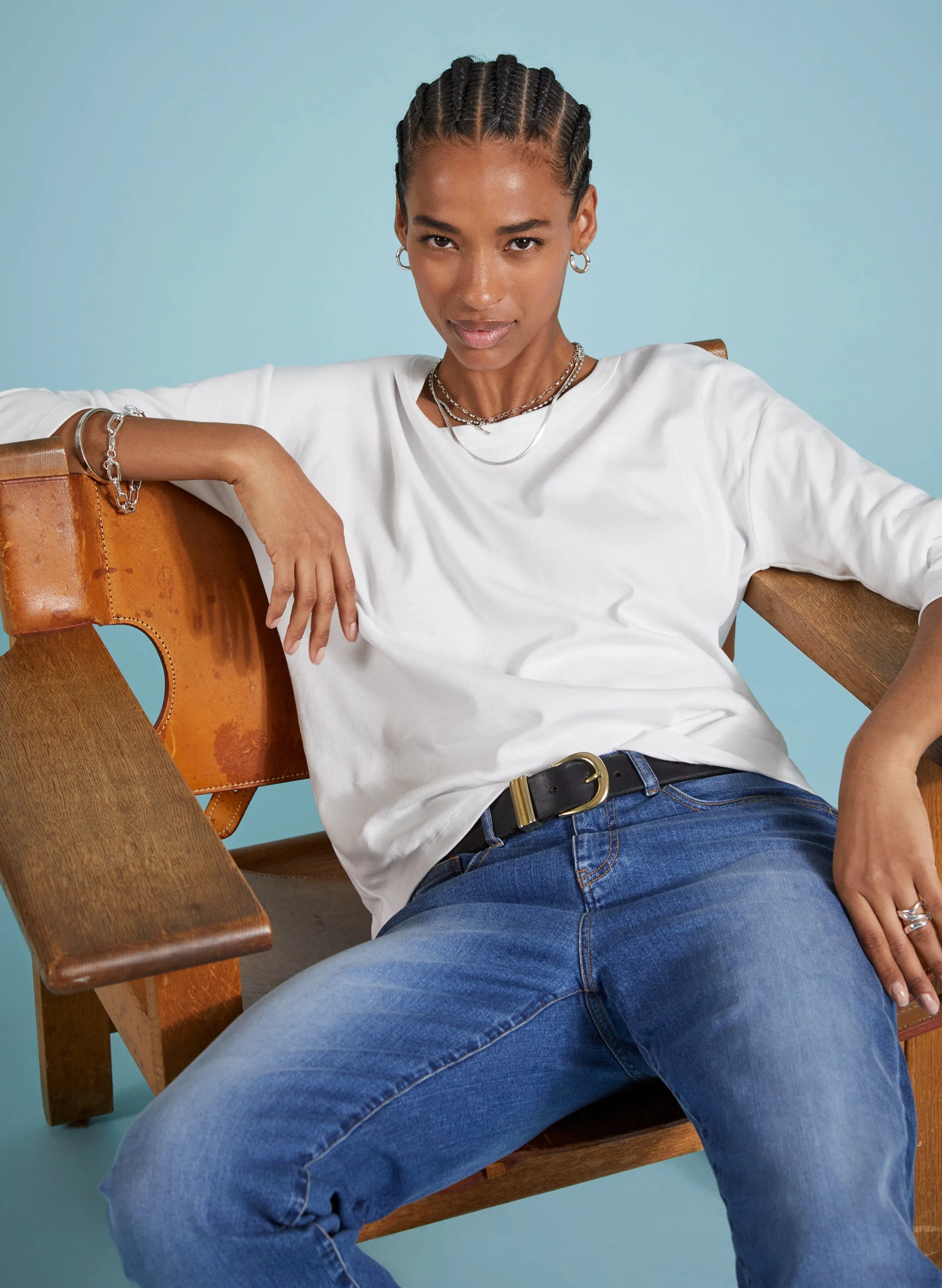 Montrose Organic Cotton Relaxed Top | Pure White