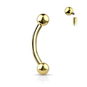 Multi Colored Titanium Internally Threaded Curved Barbell