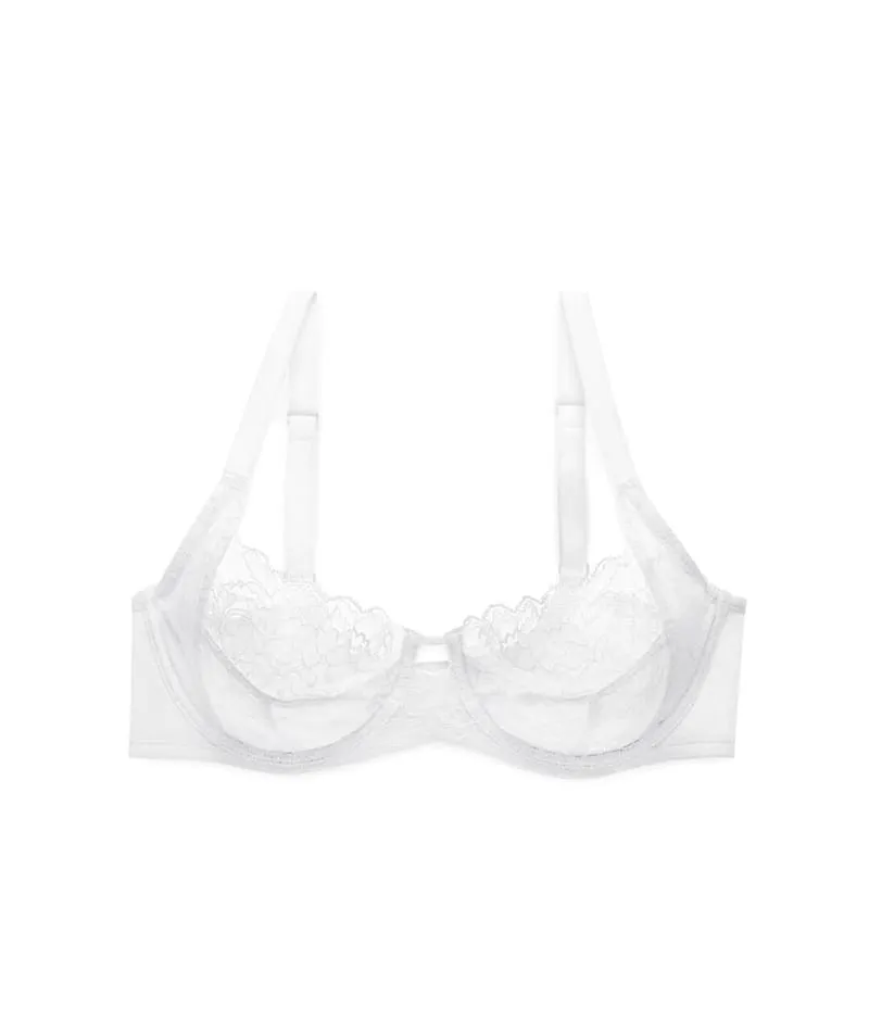 Natori Statement Supportive Full Figure Underwired Lace Bra - White