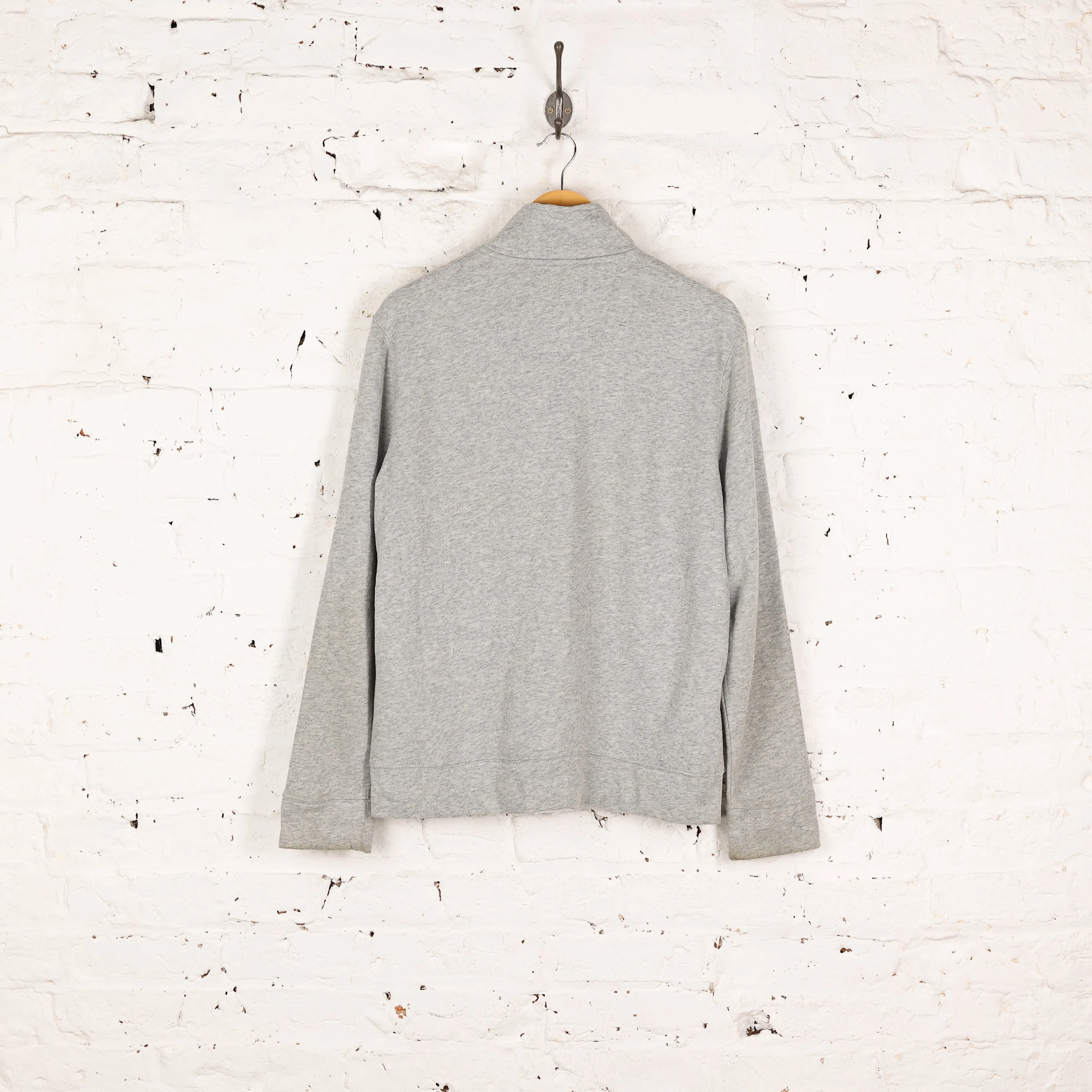 Nautica Spell Out 1/4 Zip Sweatshirt - Grey - S