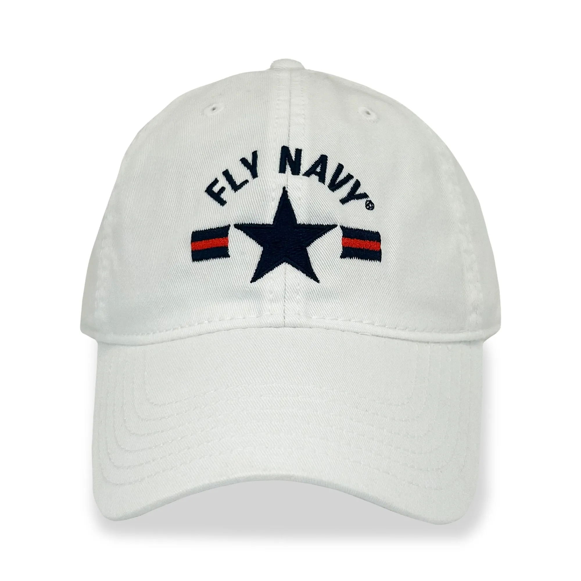 Navy Fly Navy Relaxed Twill Low Profile Hat (White)