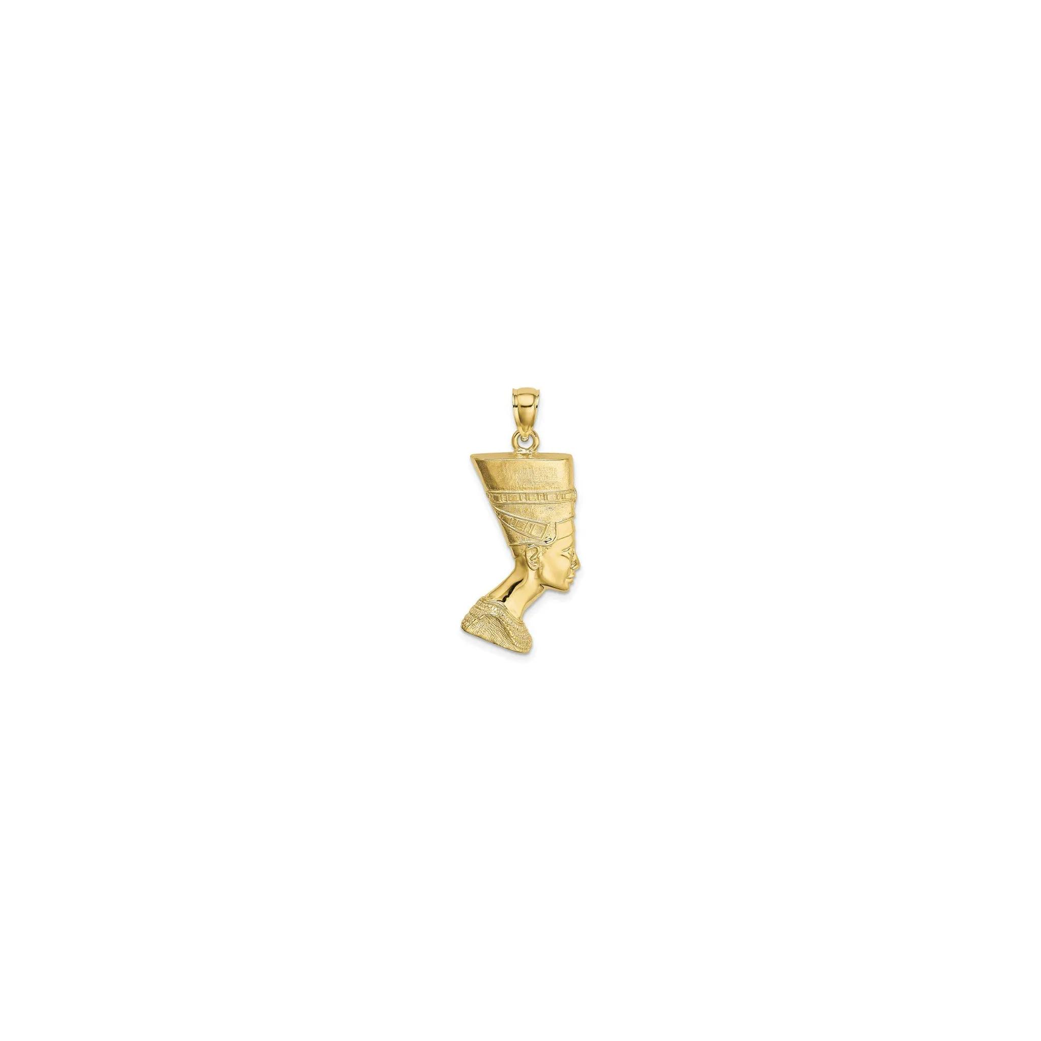 Nefertiti Textured Profile Pendant (14K)