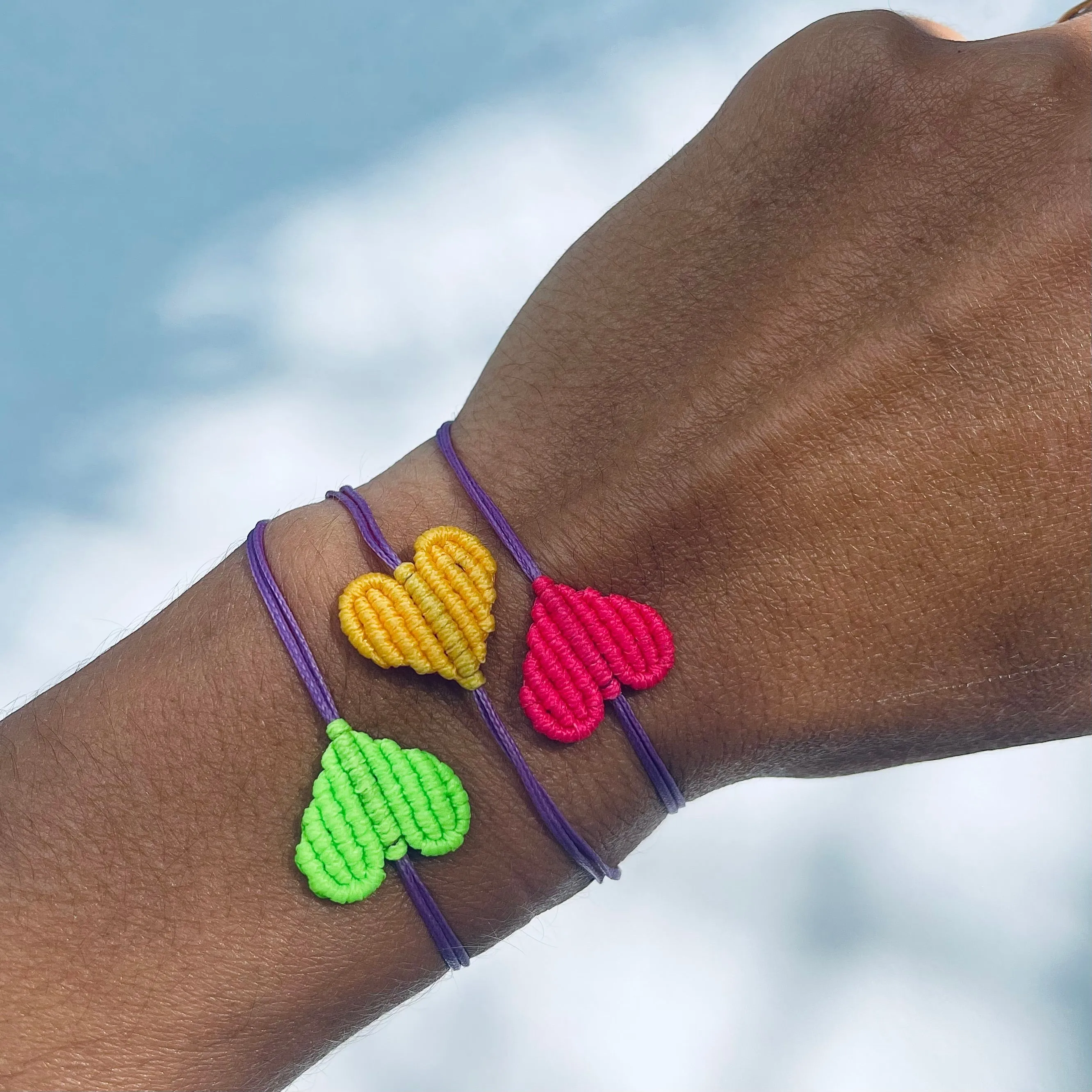 Neon Heart Bracelet