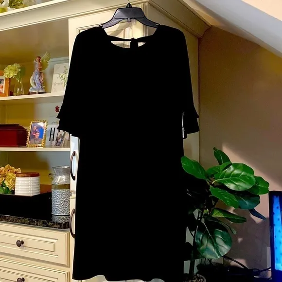 New - black party dress with back tie