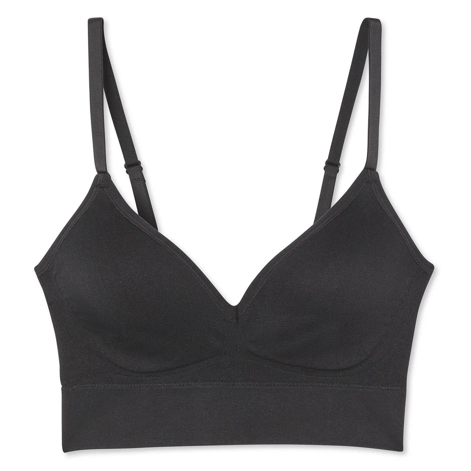 New George Women's Moulded Padded Seamless Bra, Black, Sz Large!