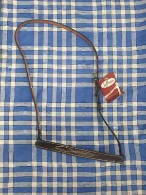 NEW Jeffries nose band, size full, brown leather white stitching FREE POSTAGE *