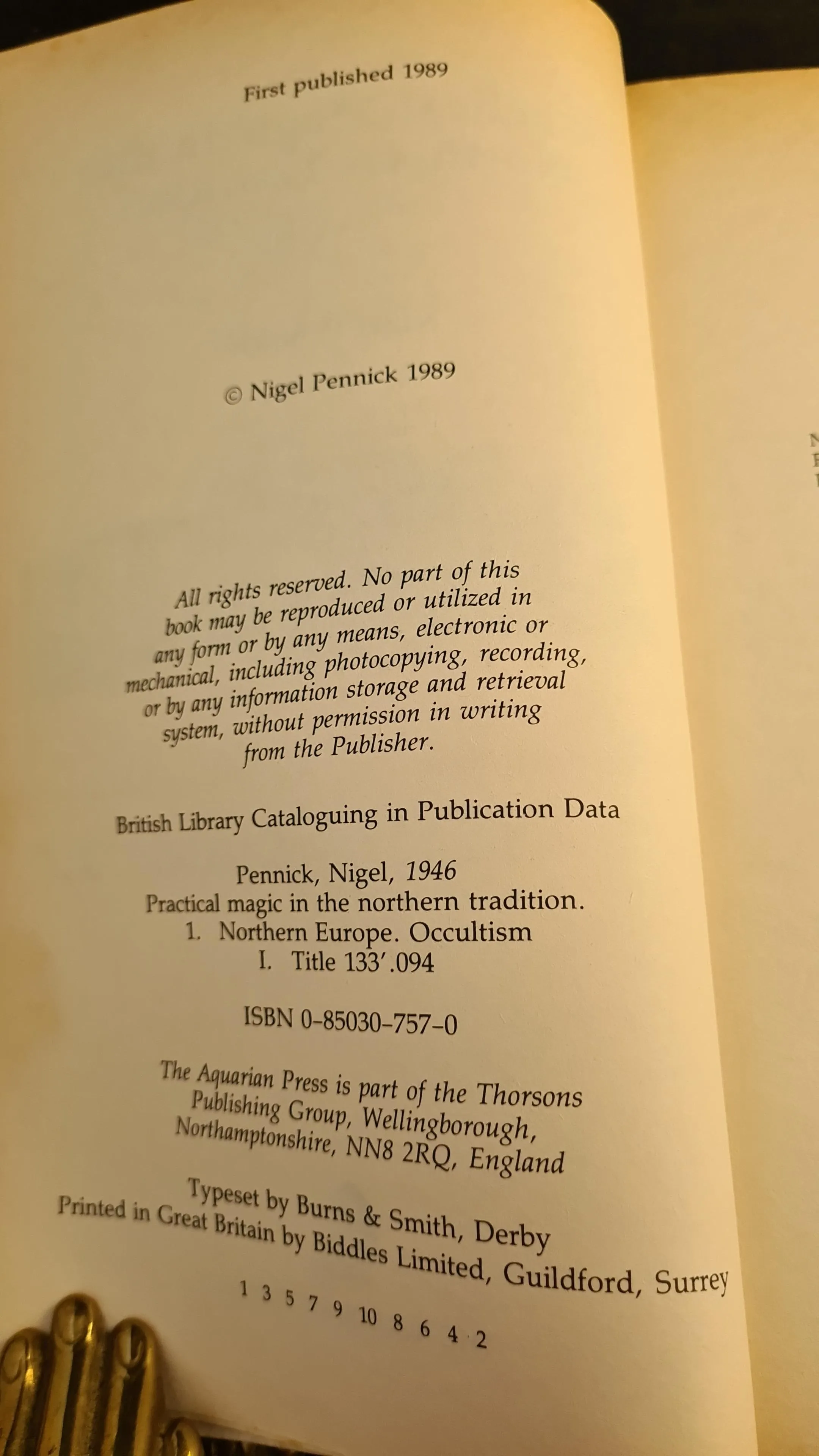 Nigel Pennick - Practical Magic in the Northern Tradition, Aquarian Press, 1989